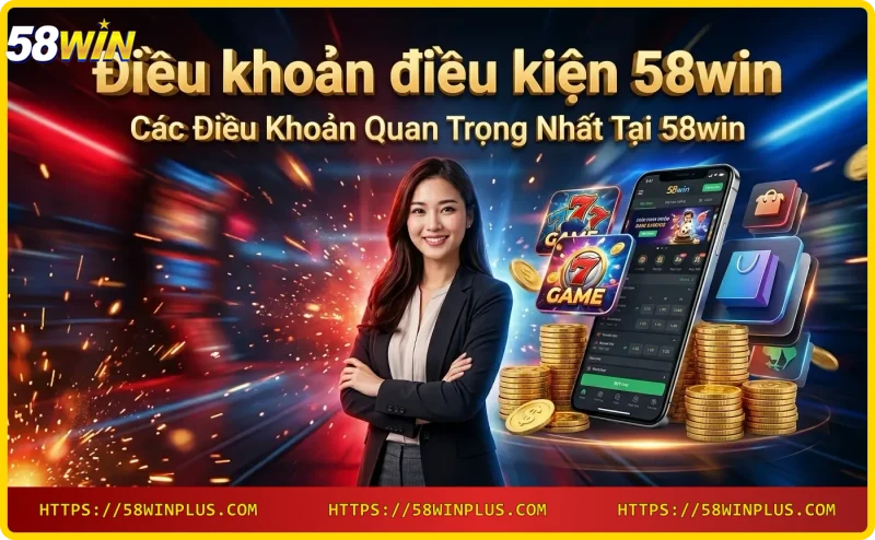 Biểu tượng bảo mật và quyền lợi trong điều khoản 58win