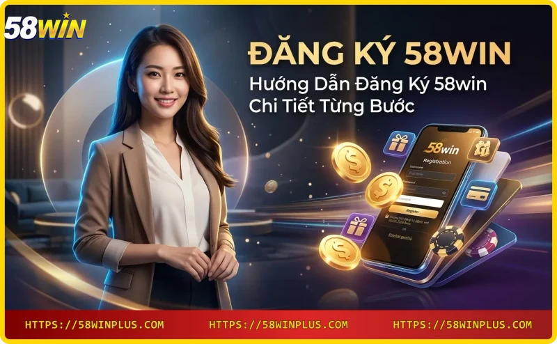 Các bước đăng ký tài khoản 58win trên điện thoại