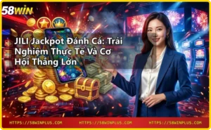 Giao diện game JILI Jackpot Đánh Cá với đồ họa neon và chỉ số jackpot