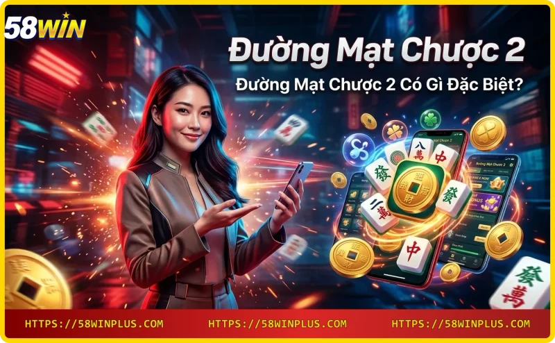 Giao diện game slot Đường Mạt Chược 2 với các quân mạt chược phát sáng