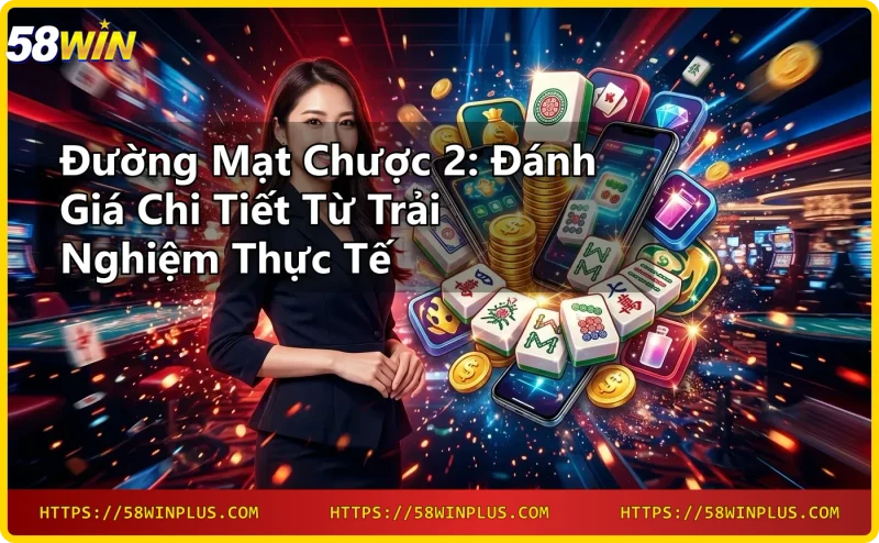 Giao diện game slot Đường Mạt Chược 2 với các quân mạt chược phát sáng