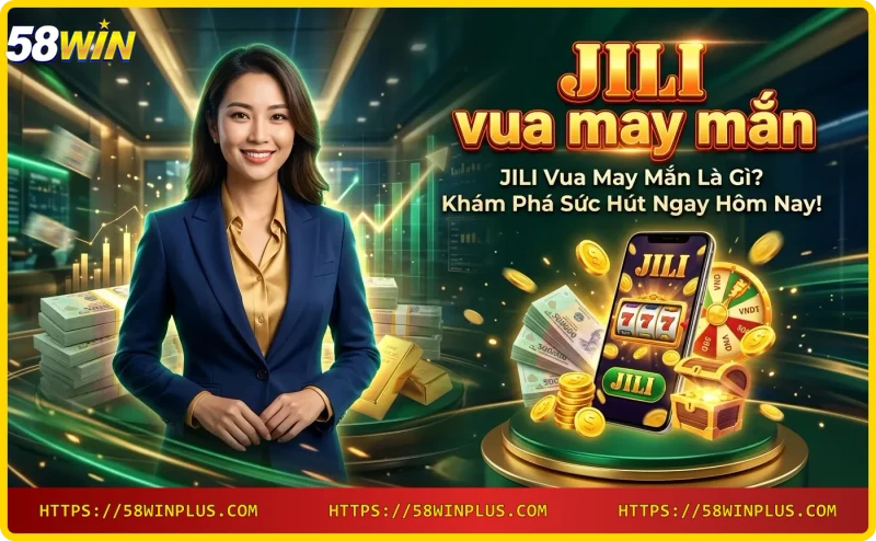 JILI vua may mắn slot machine - giao diện máy đánh bạc với cuộn quay phát sáng, tiền xu và biểu tượng jackpot