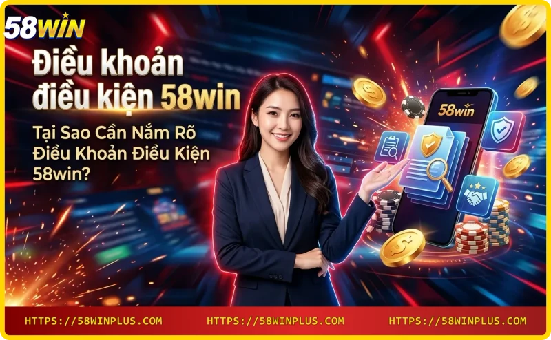 Người chơi đọc điều khoản điều kiện 58win trên thiết bị di động